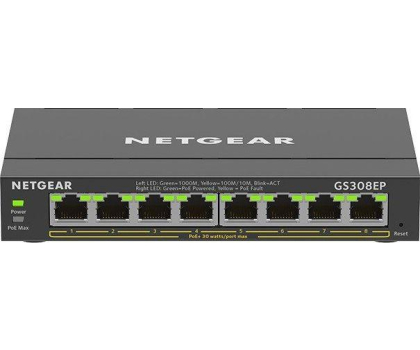 Switch Netgear 8p GS308EP (8x10/100/1000Mbit, 8xPoE+)